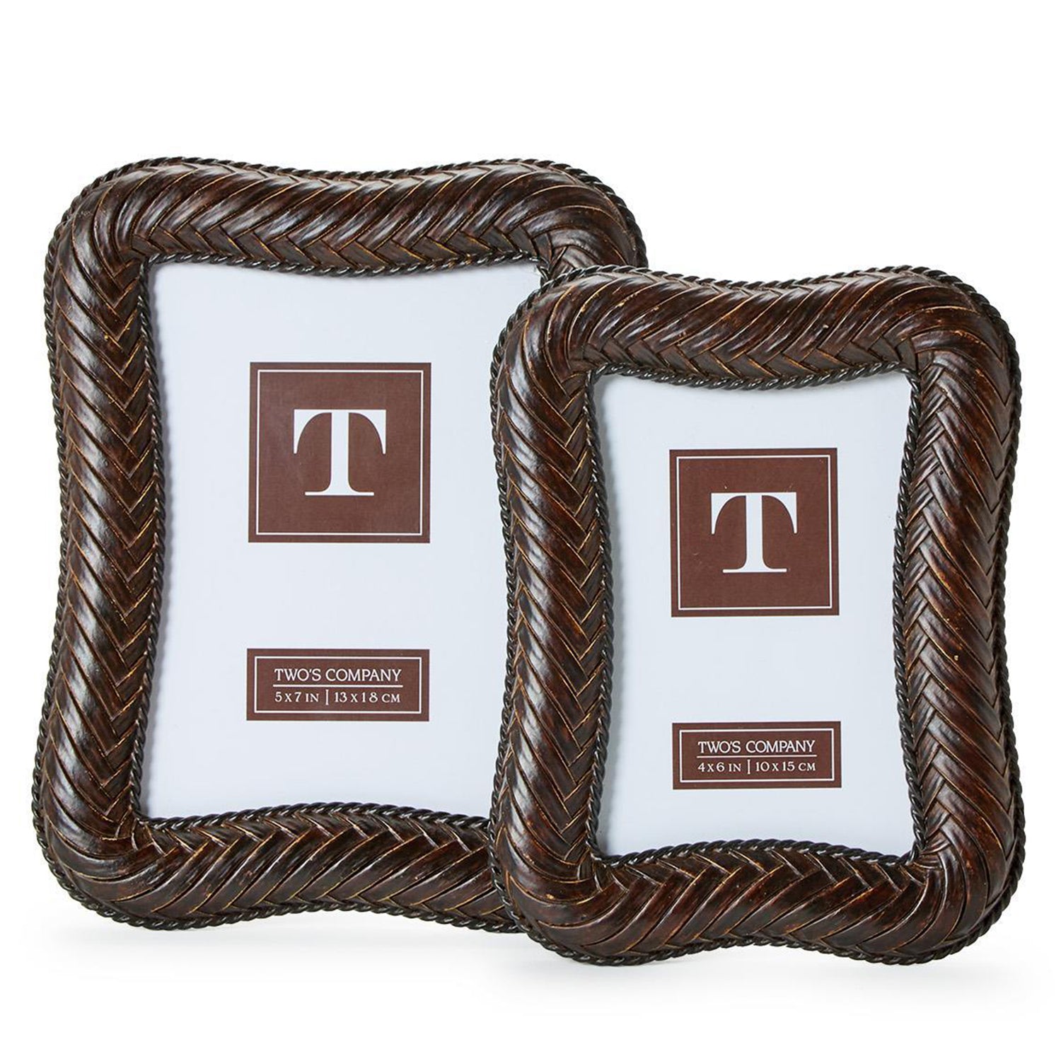 Herringbone Weave Photo Frame Set of 2