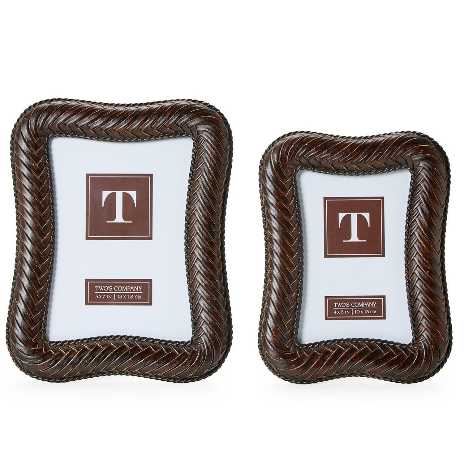 Herringbone Weave Photo Frame Set of 2