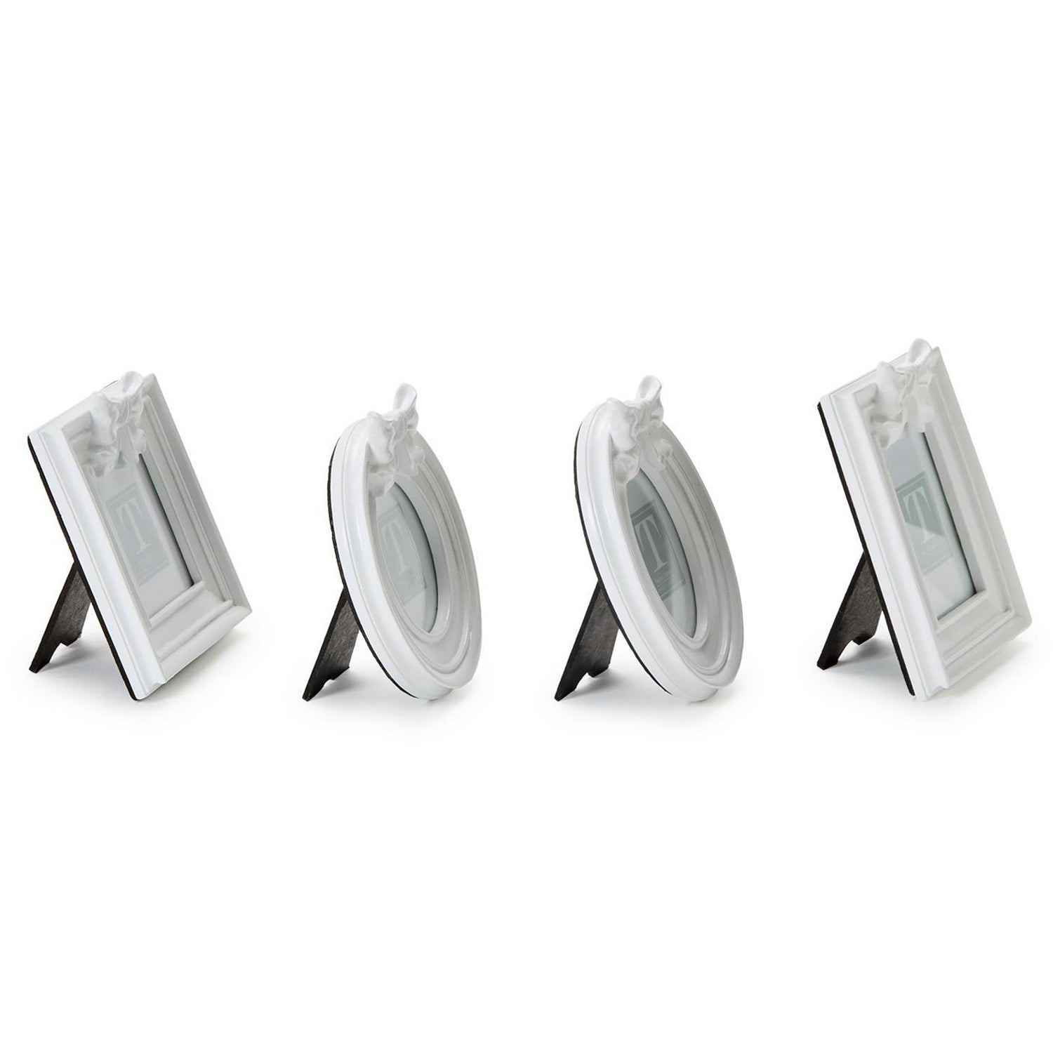 White Bow Photo Frame Set of 4