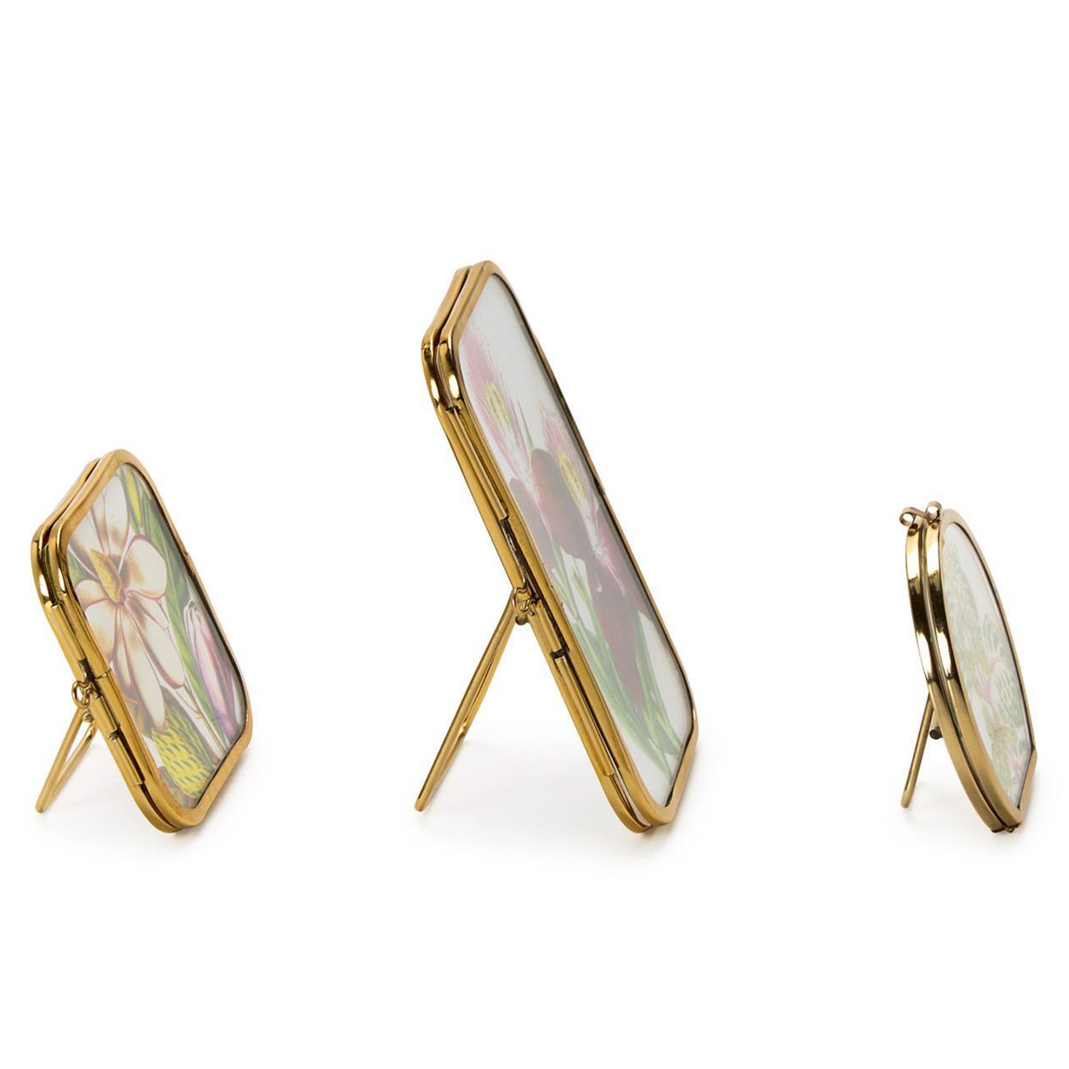 Mini Metal Frame with Antique Gold Trim Set of 3