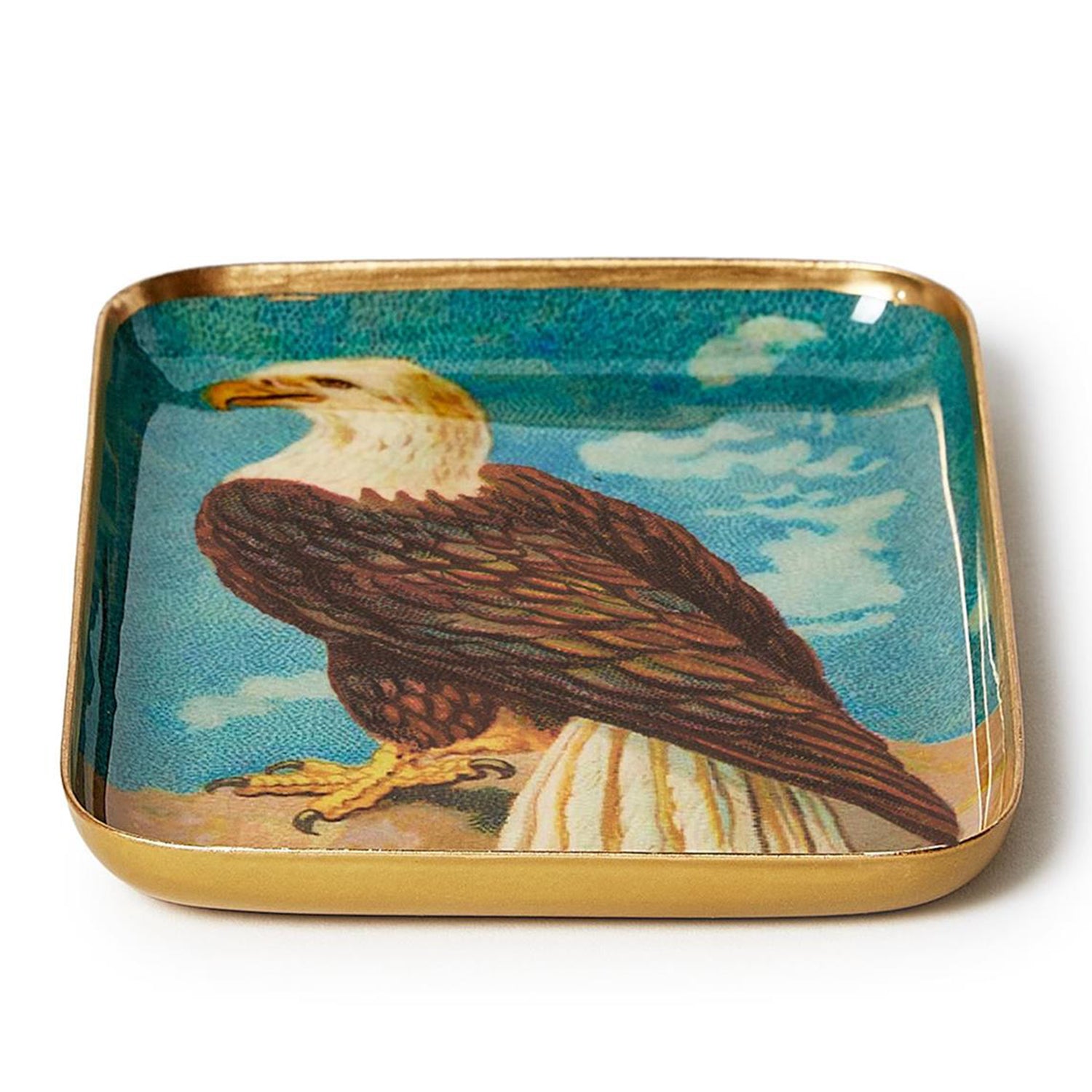 Vintage America Metal Trinket/Desk Tray Set of 3