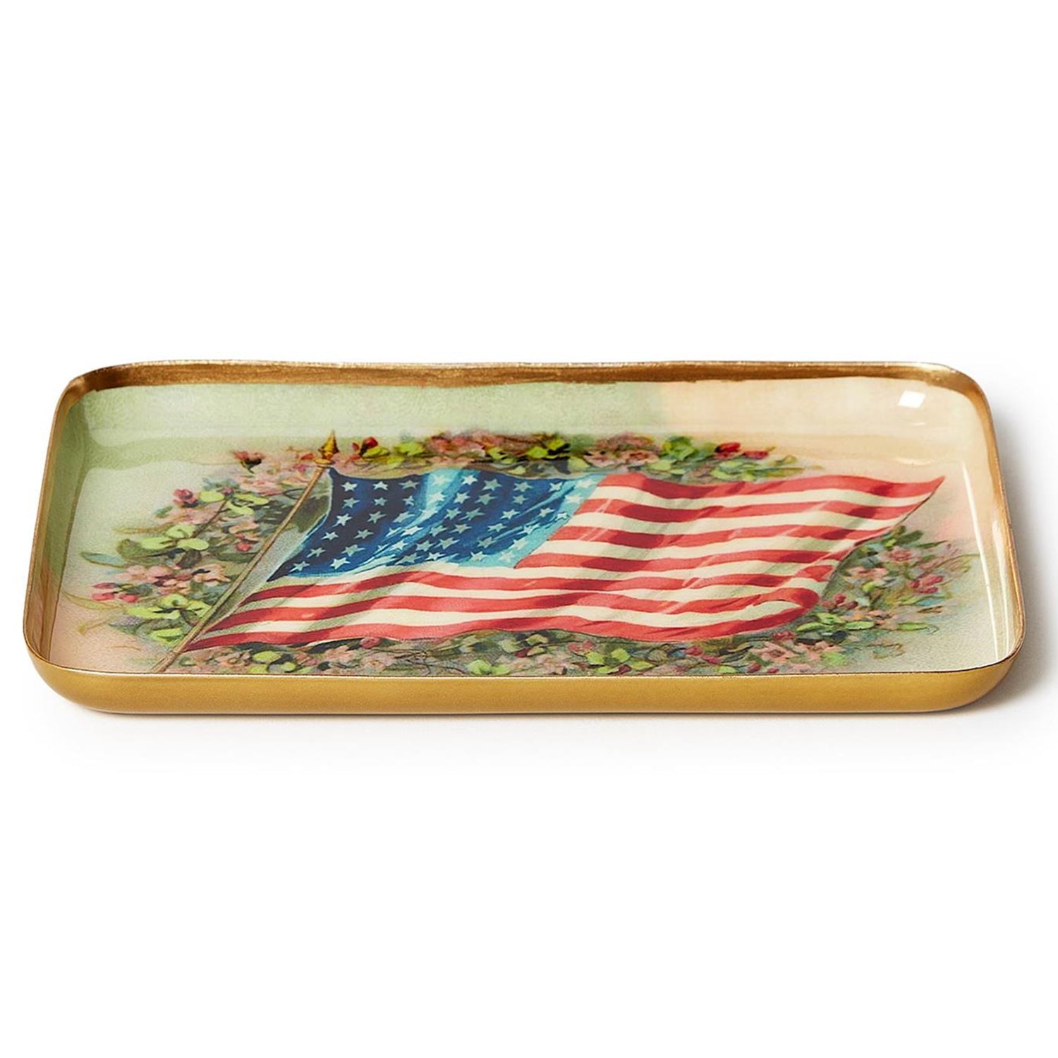 Vintage America Metal Trinket/Desk Tray Set of 3