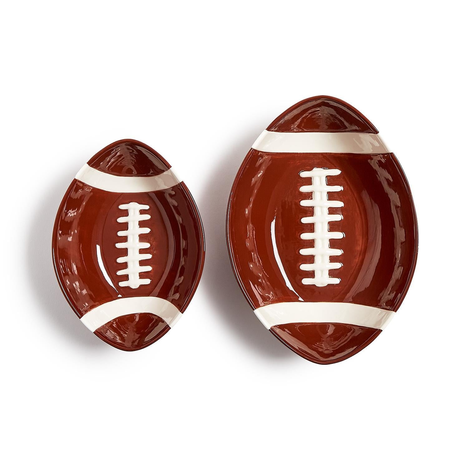 Football Tidbit Bowl Set of 2