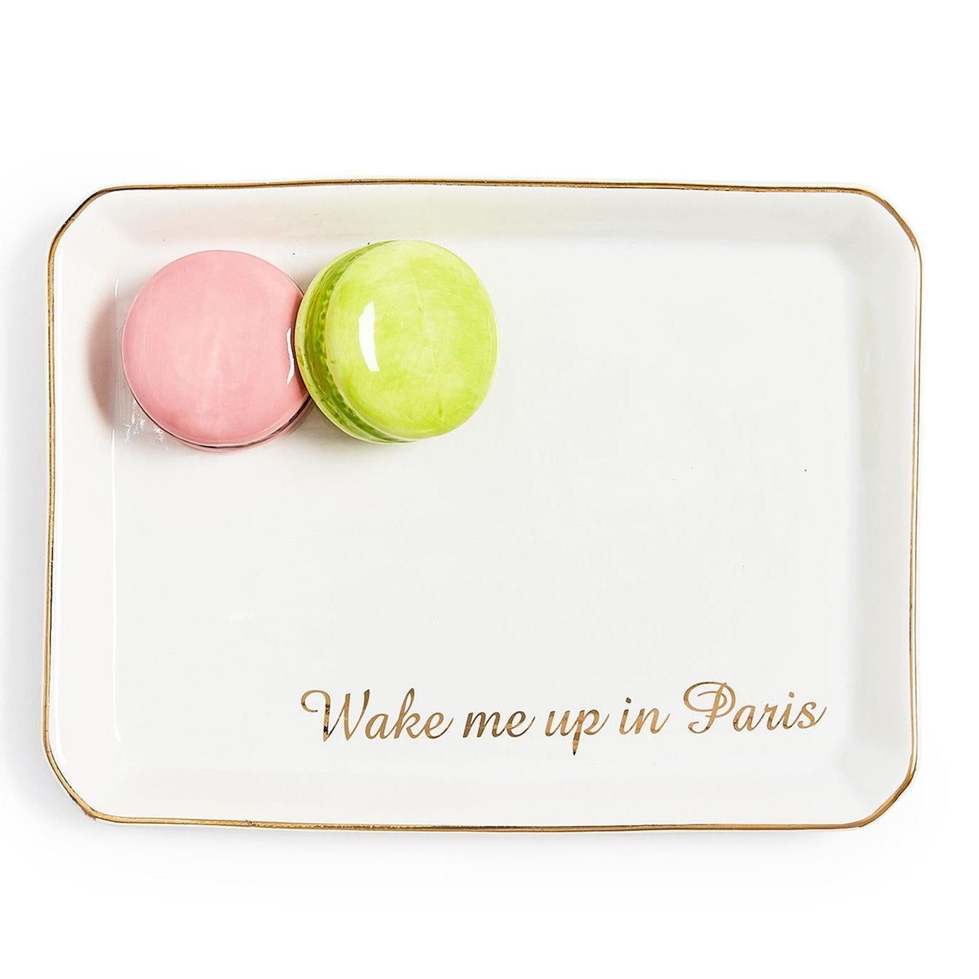 Macaron Icon Trinket Tray with Saying in Gift Box