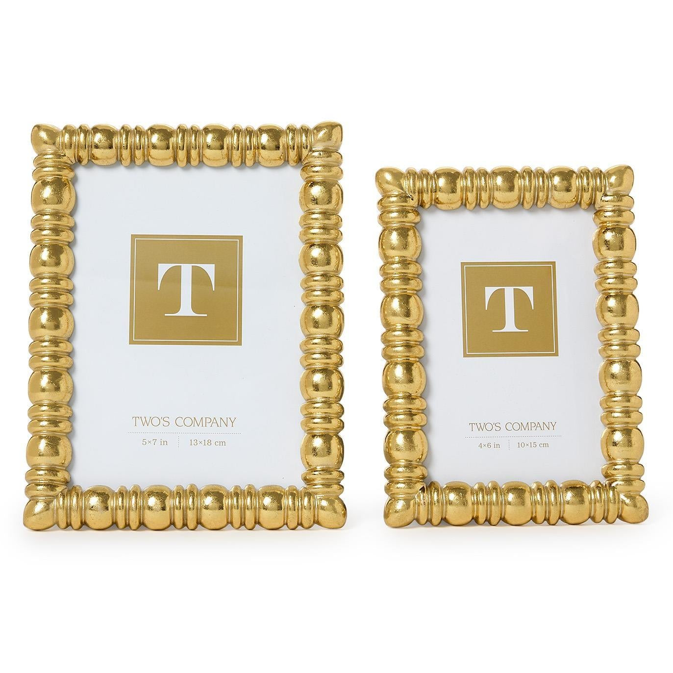 Spindle Gold Photo Frame Set of 2