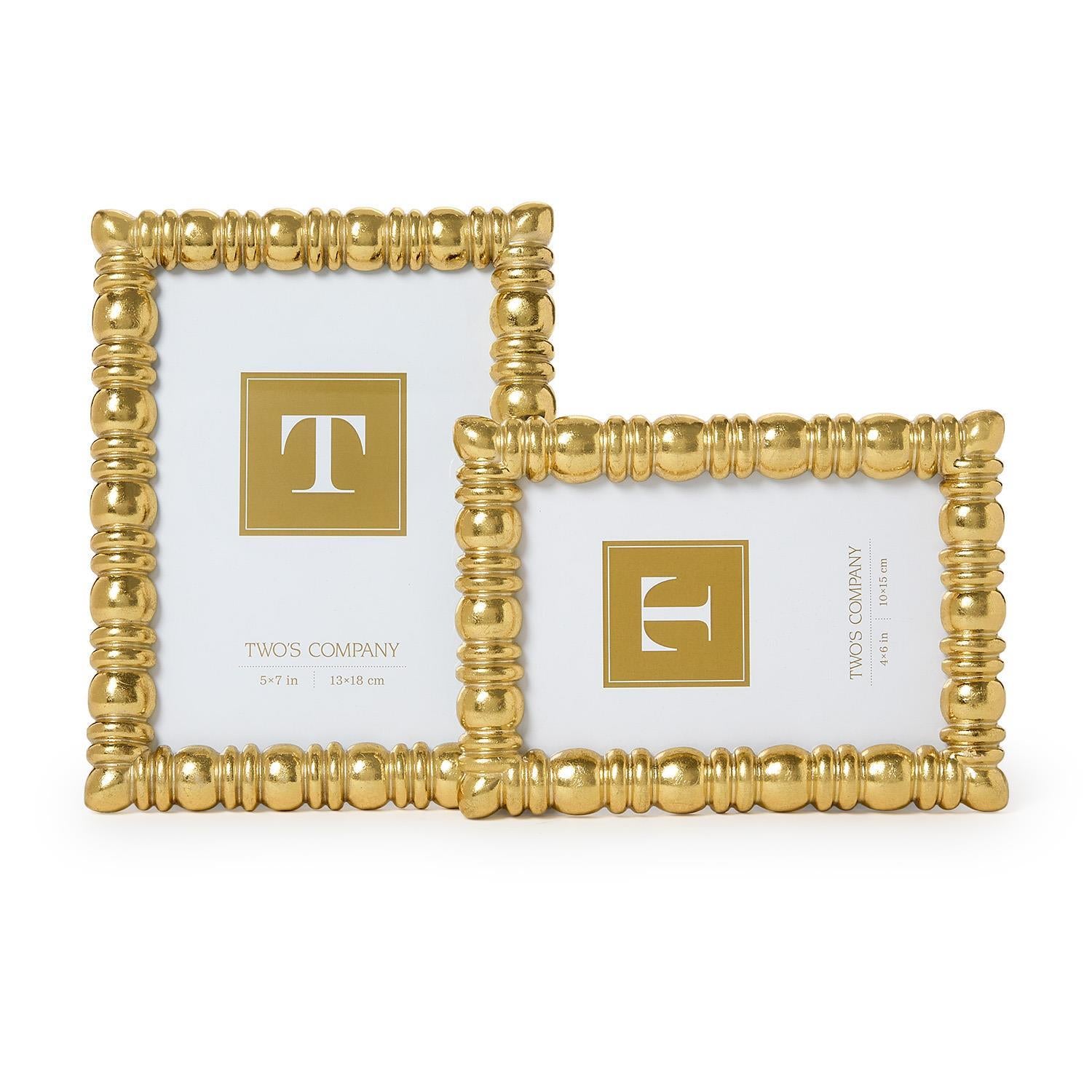 Spindle Gold Photo Frame Set of 2