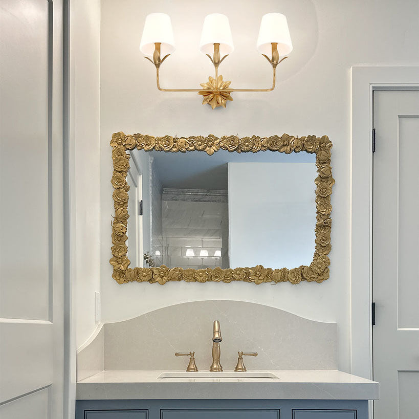 Crystorama Broche 3 Light Antique Gold Bathroom Vanity Light