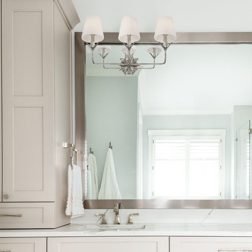 Crystorama Broche 3 Light Antique Silver Bathroom Vanity Light