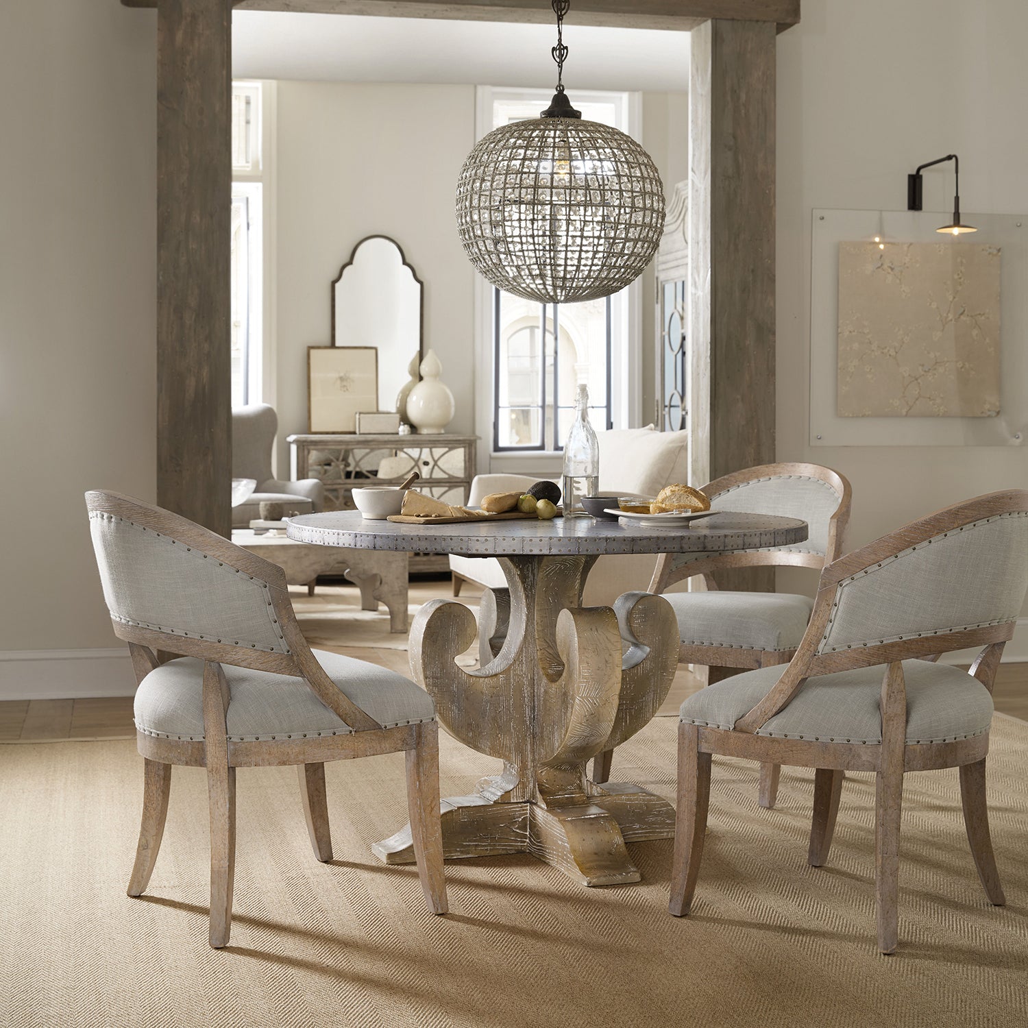 Hooker Furniture Boheme Garnier Barrel Back Dining Chair Set of 2