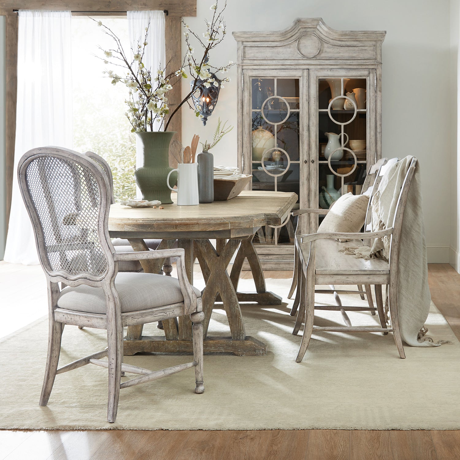 Hooker Furniture Boheme Gaston Metal Back Side Chair Set of 2