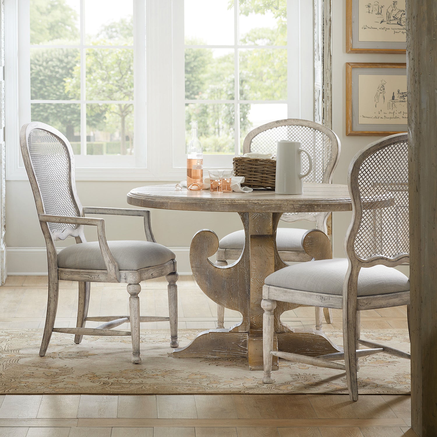 Hooker Furniture Boheme Gaston Metal Back Side Chair Set of 2