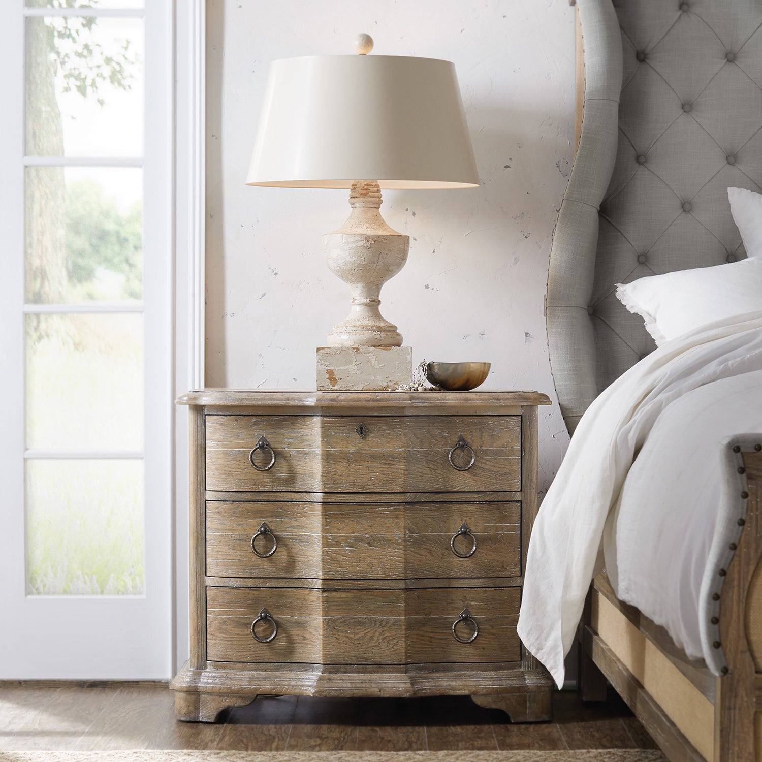 Hooker Furniture Boheme Bastogne Three-Drawer Nightstand