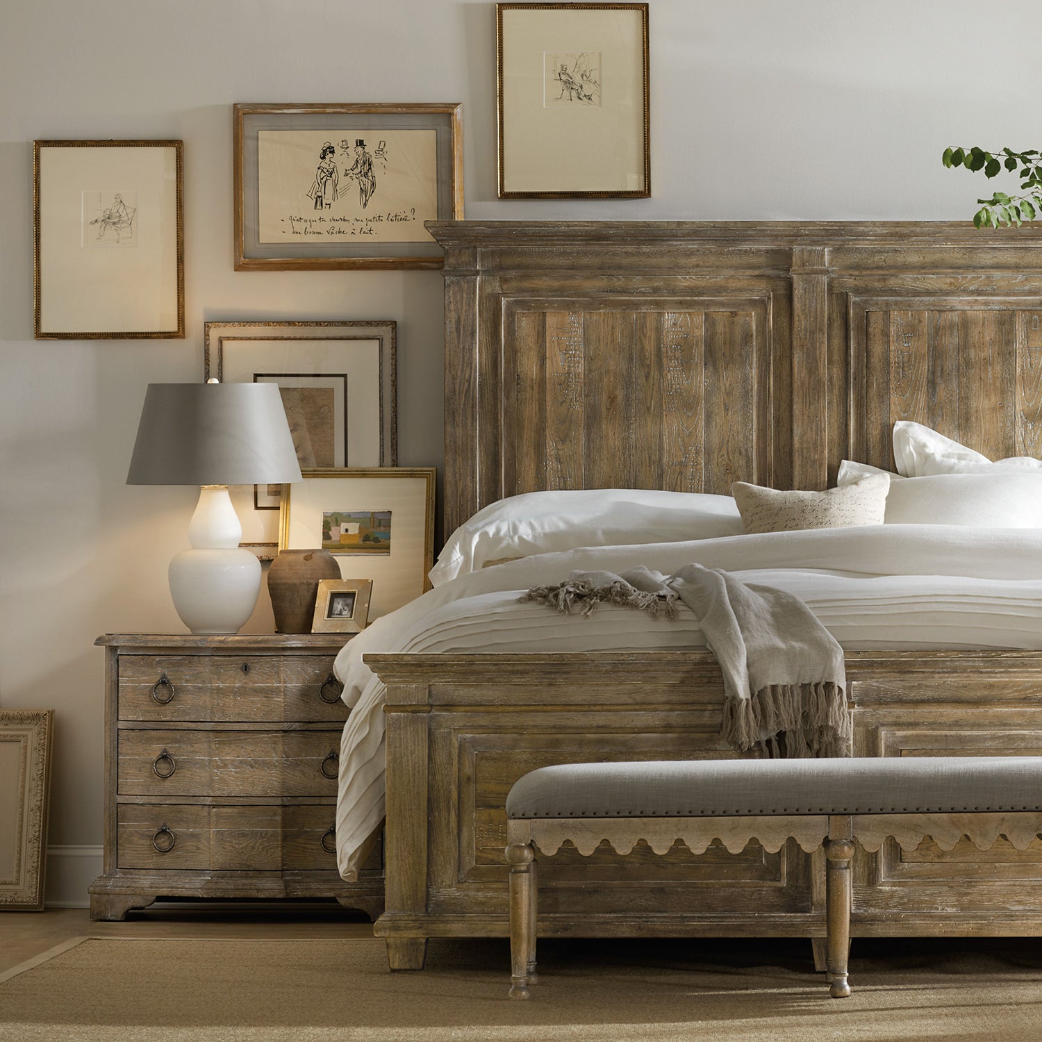 Hooker Furniture Boheme Bastogne Three-Drawer Nightstand