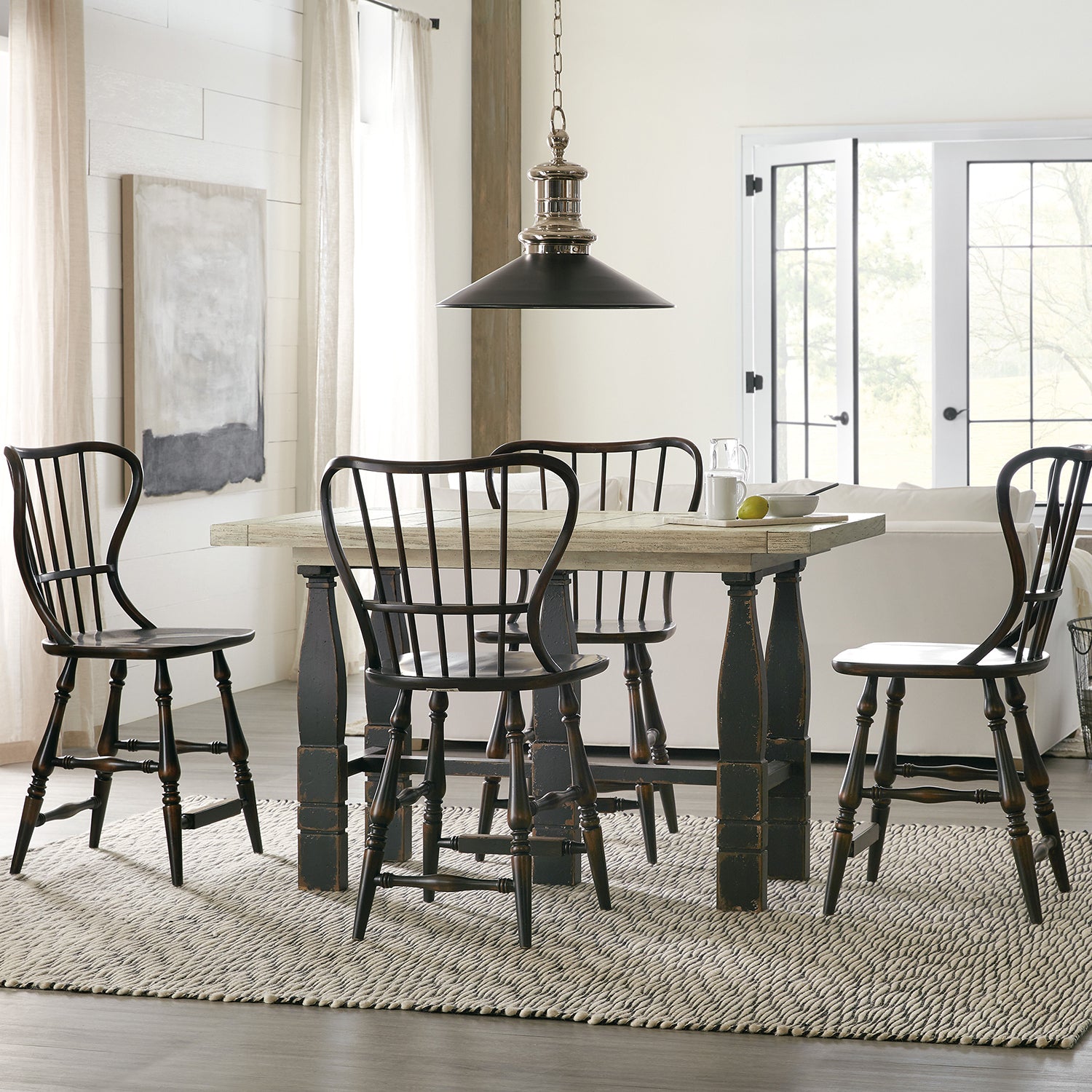 Hooker Furniture Ciao Bella Spindle Back Counter Stool-White Set of 2