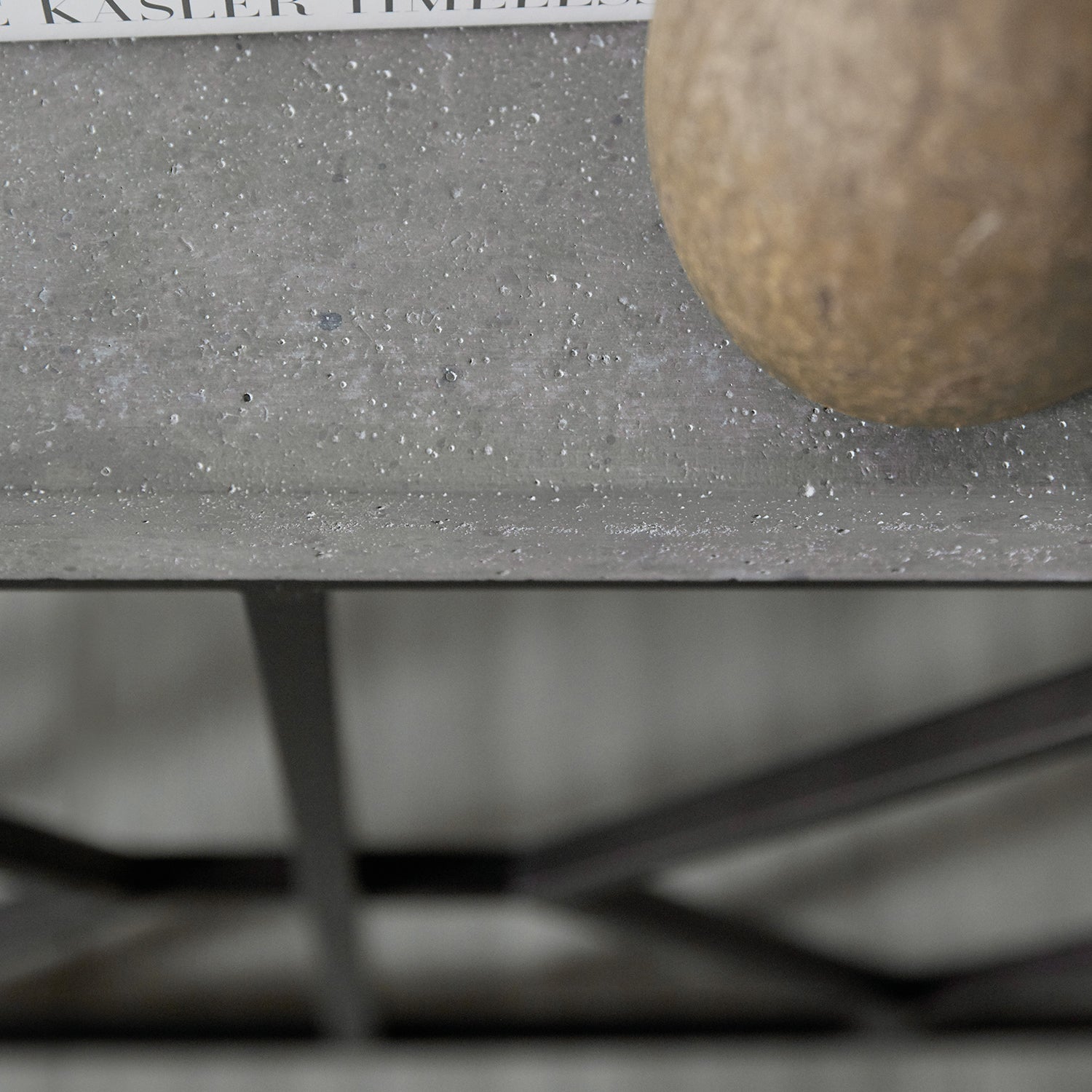 Hooker Furniture Ciao Bella Metal and Faux Concrete Console Table