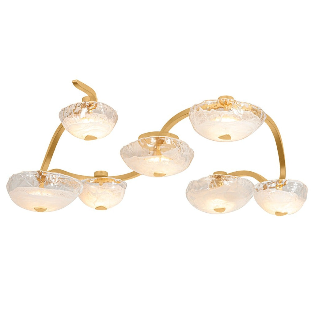 Noz Nozawa x Corbett Lighting Kune Small Semi Flush Mount