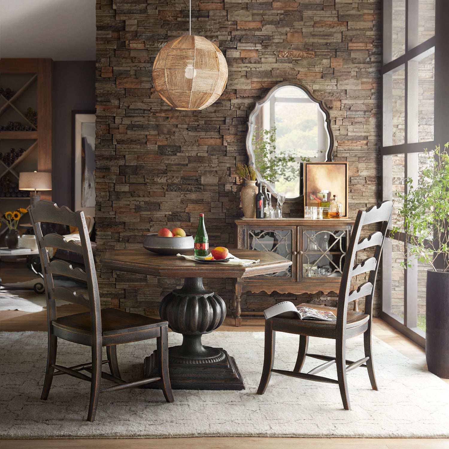 Hooker Furniture Hill Country Twin Sisters Ladderback Side Chair Set of 2