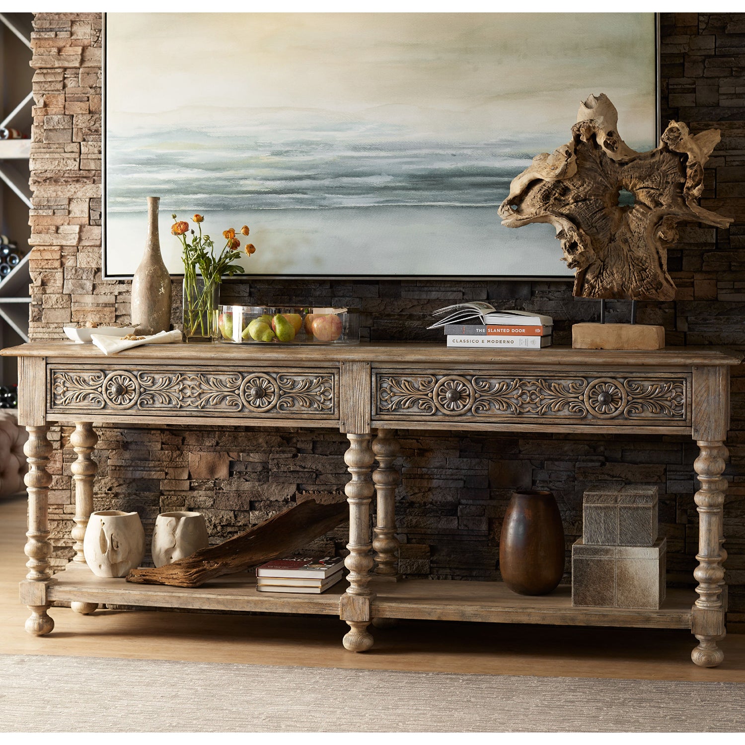 Hooker Furniture Bexar Leg Huntboard