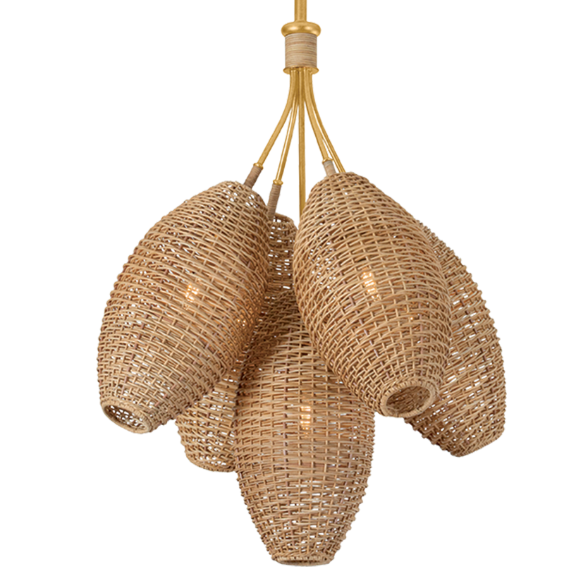 Corbett Lighting Karpathos Small Chandelier in Vintage Gold Leaf, primary product view