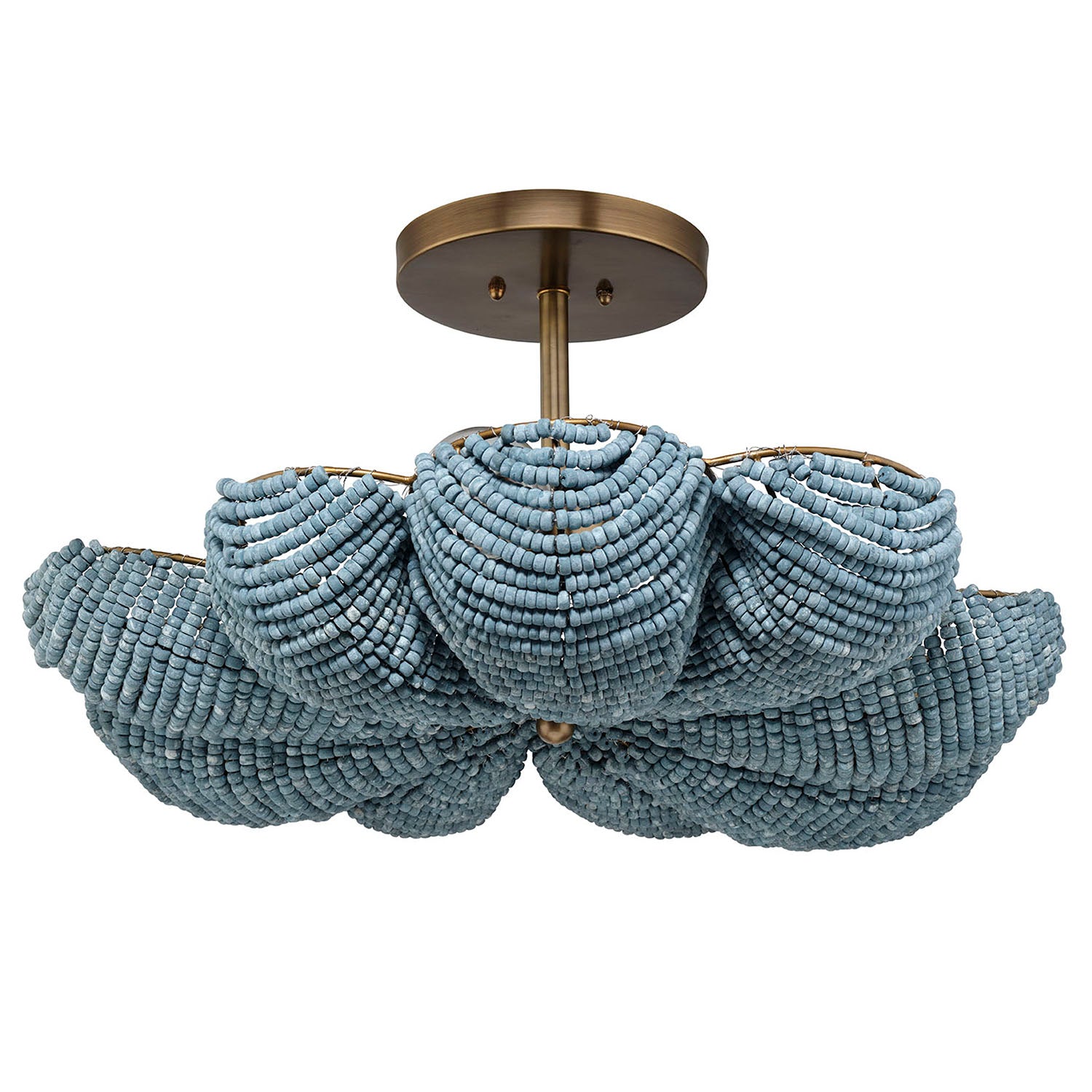 Jamie Young Anguilla Blue Semi-Flush Mount