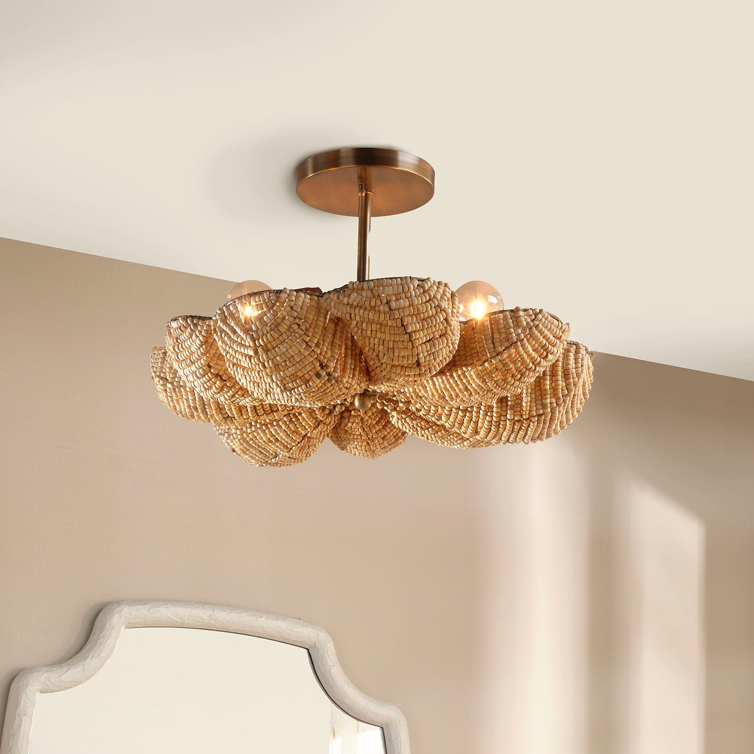 Jamie Young Anguilla Natural Semi-Flush Mount
