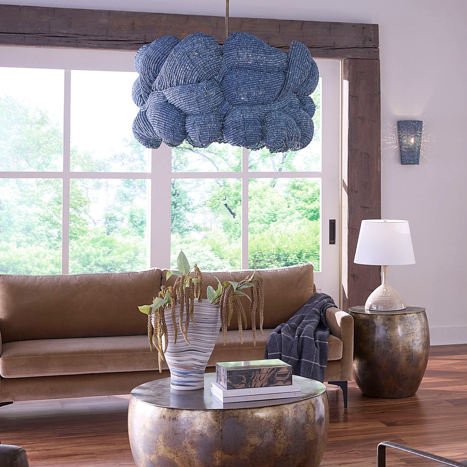 Jamie Young Anguilla Blue Large Chandelier