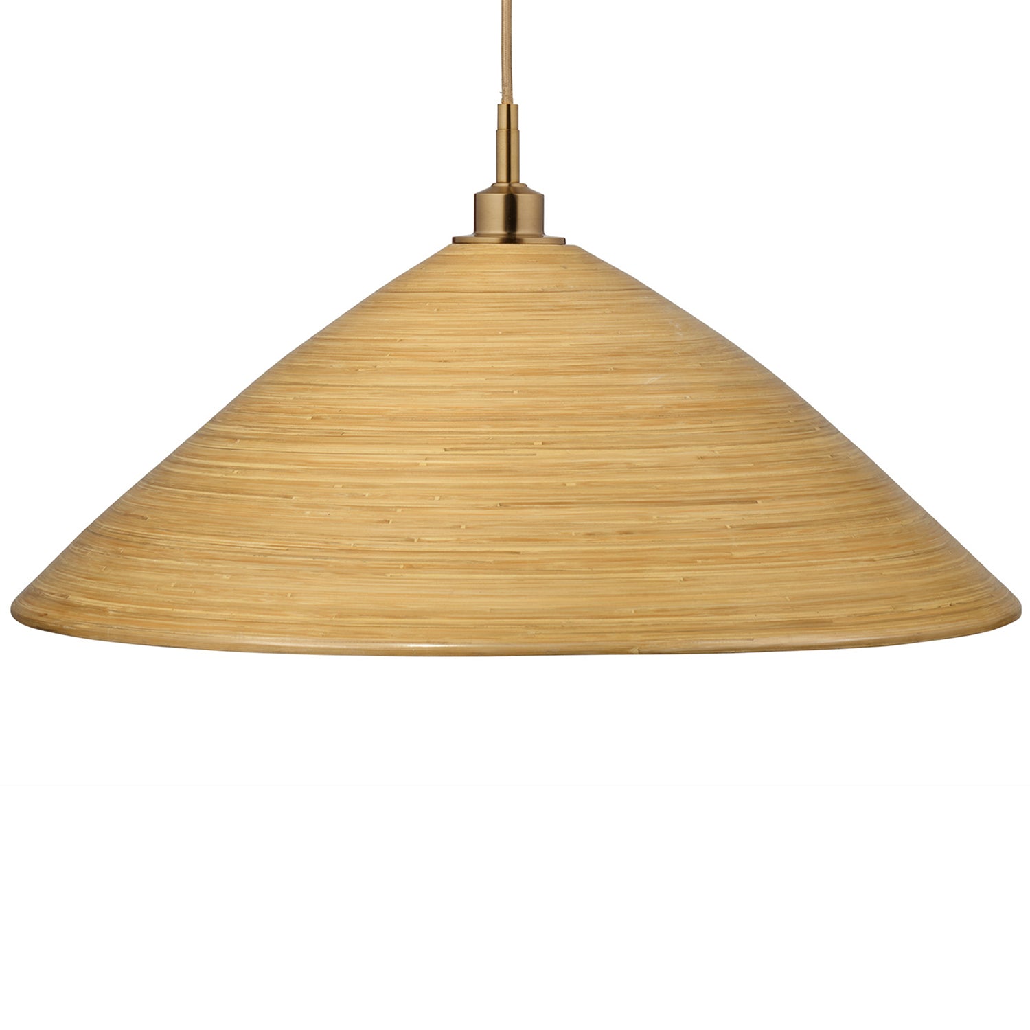 Jamie Young Spun Natural Bamboo Large Pendant