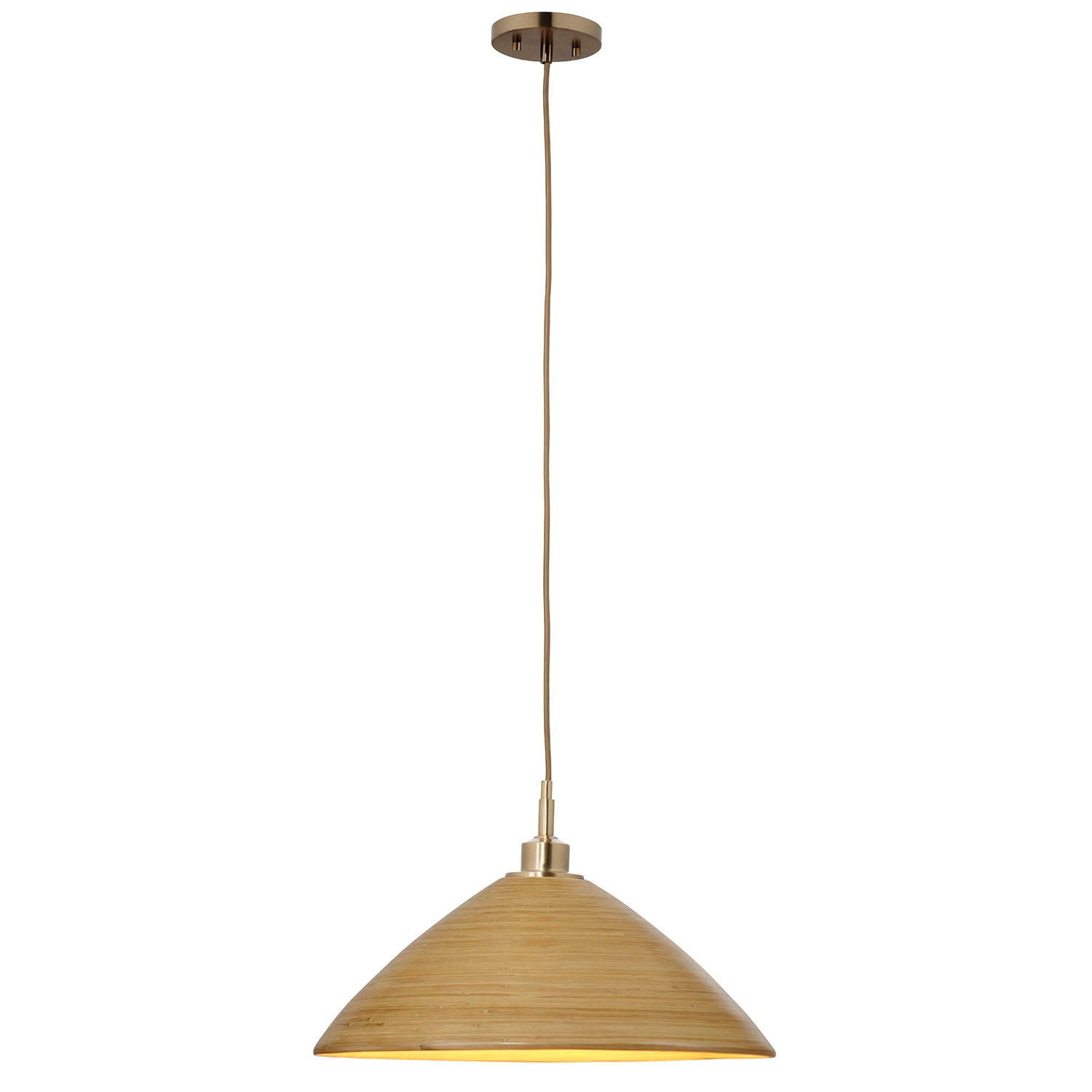 Jamie Young Spun Natural Bamboo Small Pendant