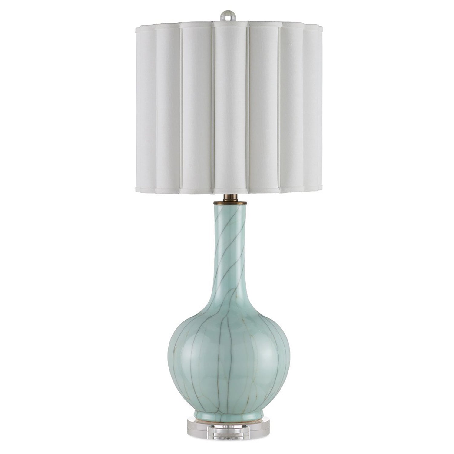 Currey & Co Celadon Crackle Table Lamp