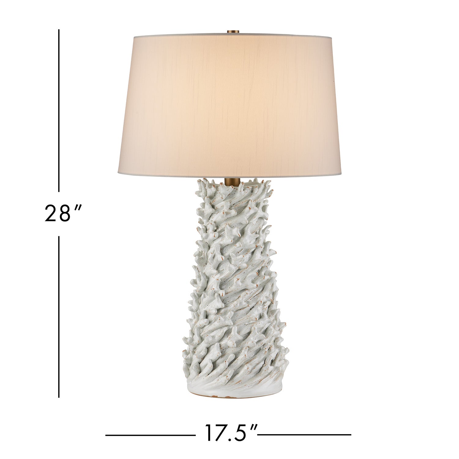 Currey & Co Seadrift White Table Lamp