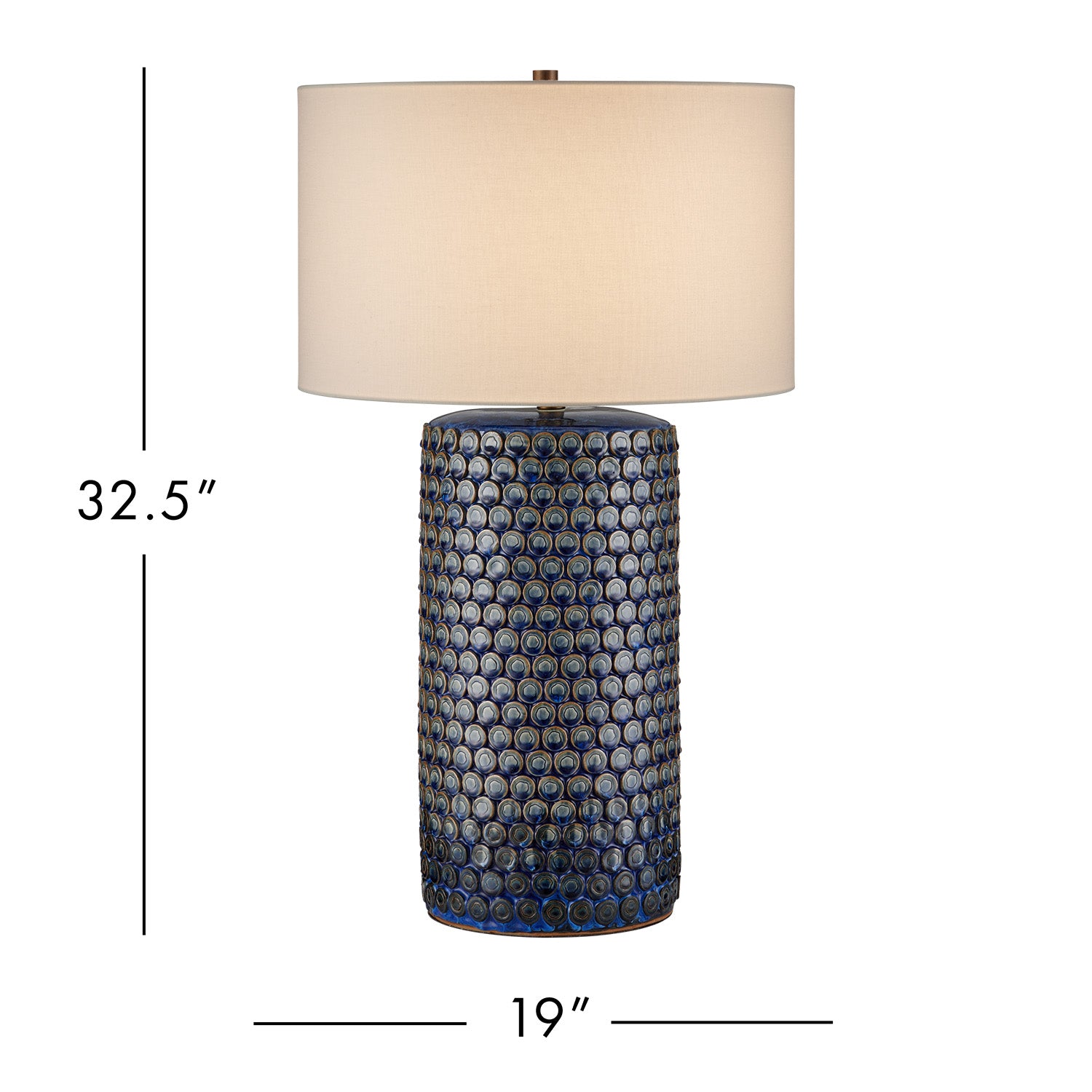 Currey & Co Lunares Blue Table Lamp