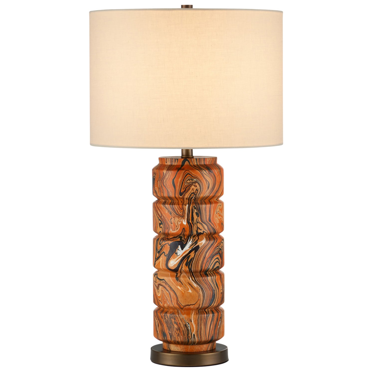 Currey & Co Crantock Orange Table Lamp