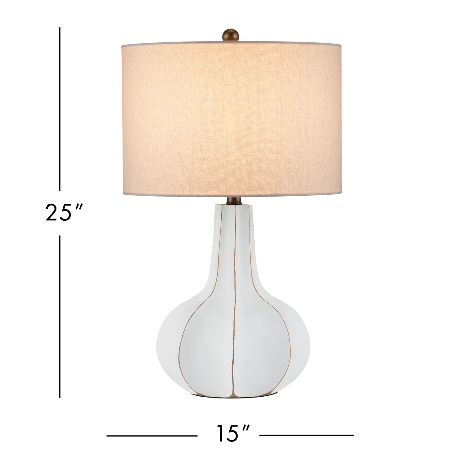 Currey & Co Bonbori White Table Lamp