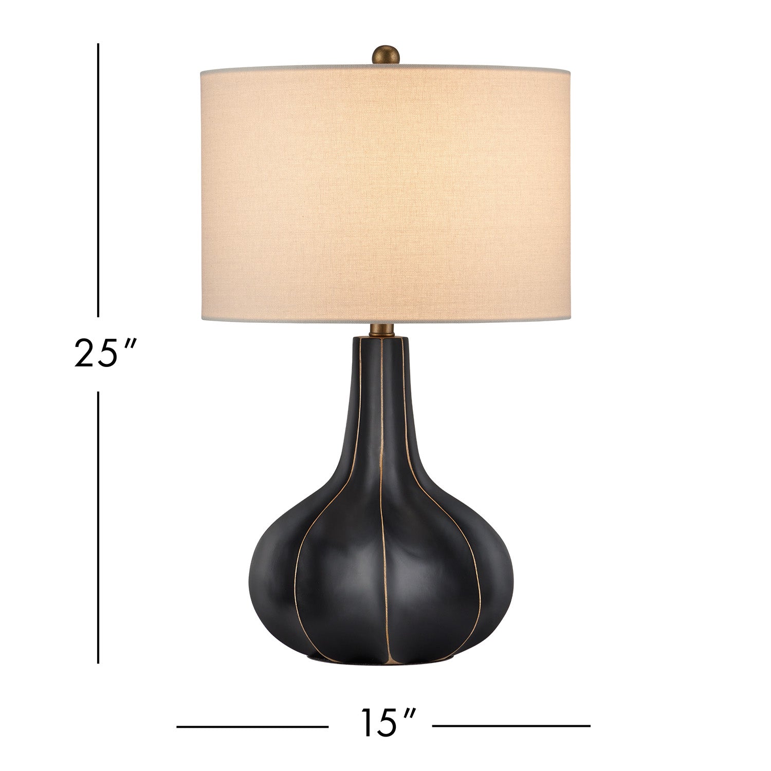 Currey & Co Bonbori Black Table Lamp