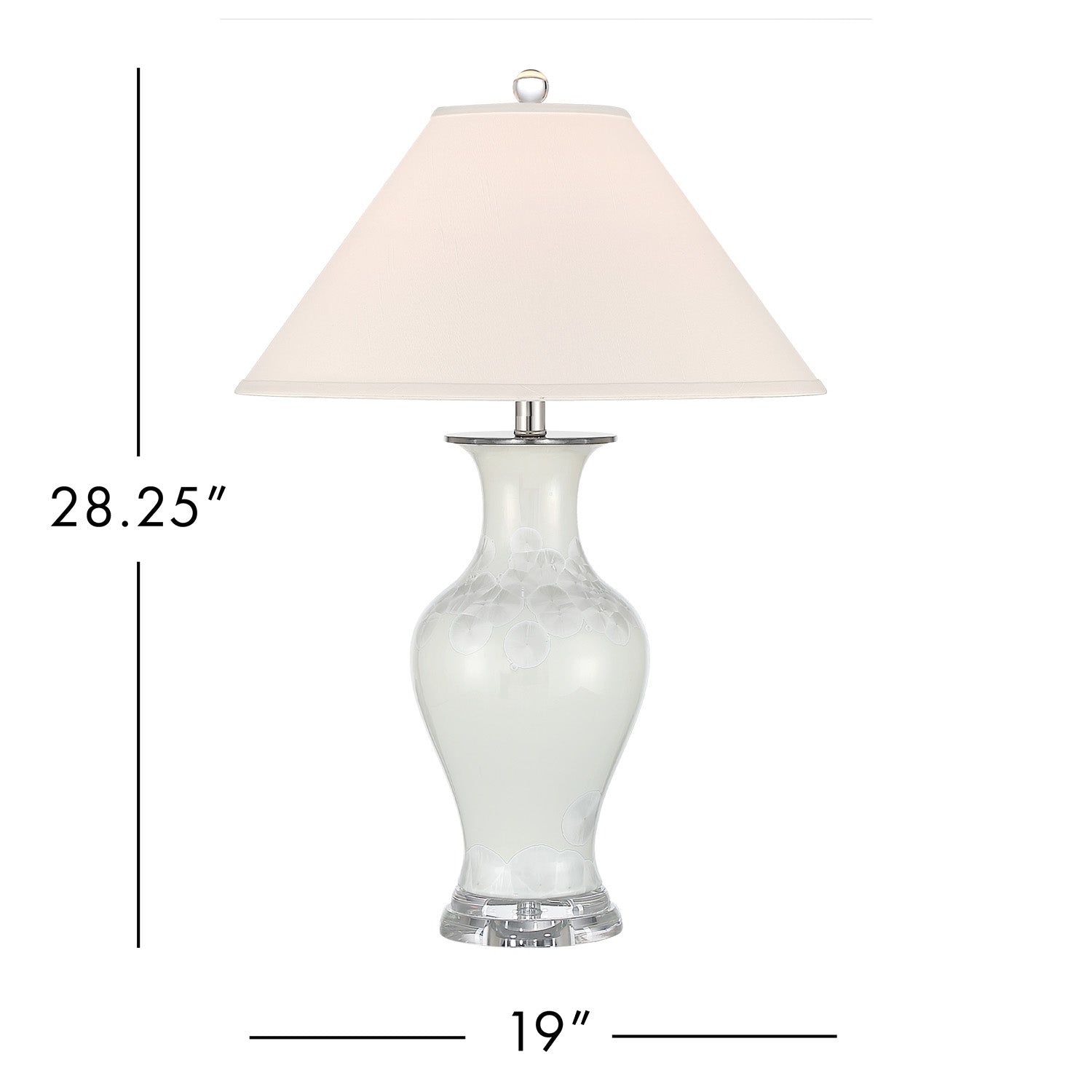 Currey & Co Crystalline White Table Lamp
