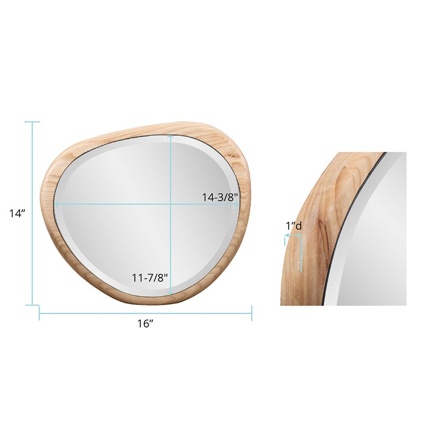 Dragmar Asymmetrical Wood Wall Mirror
