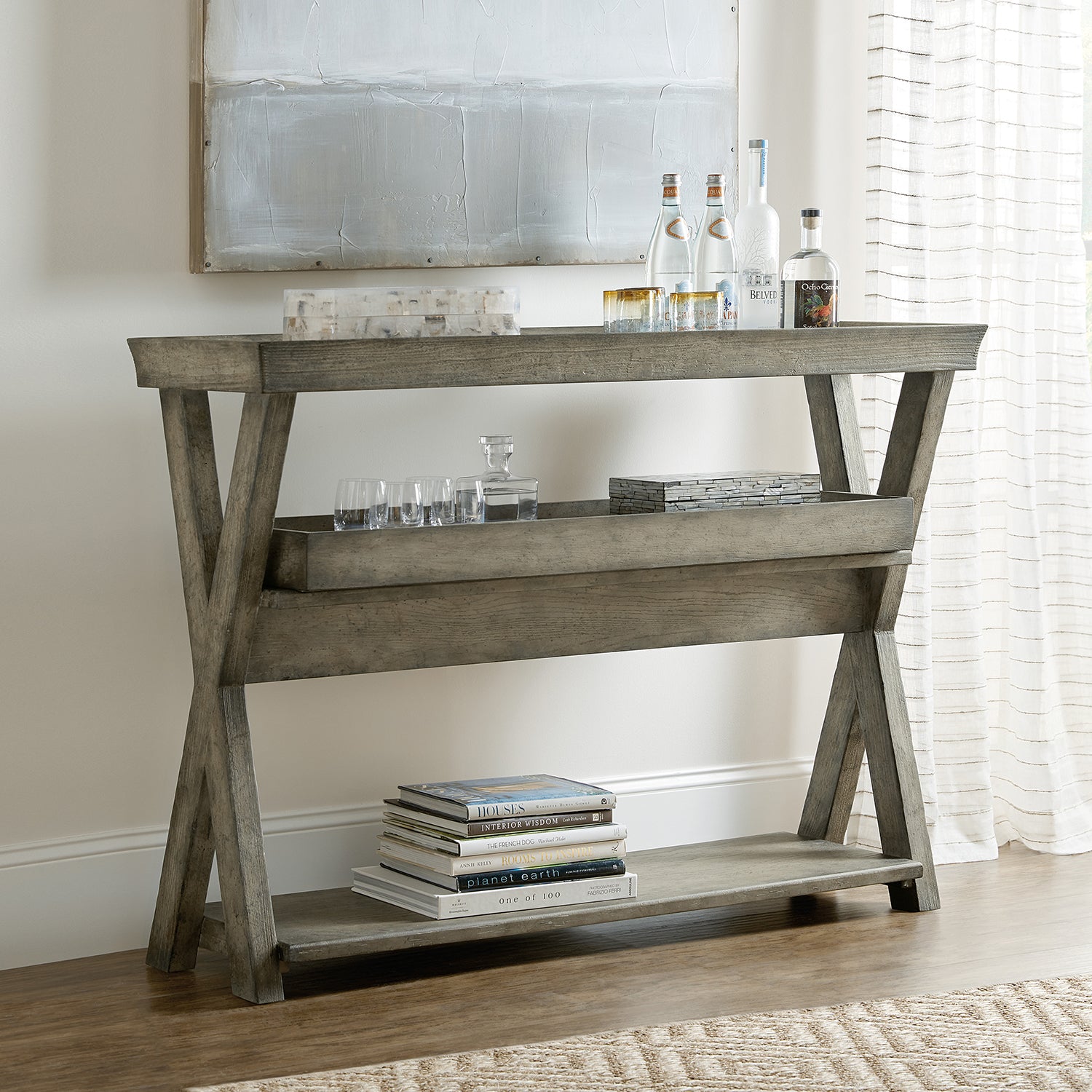 Hooker Furniture Alfresco Pertuso Tray Top Consulate Table - Final Sale