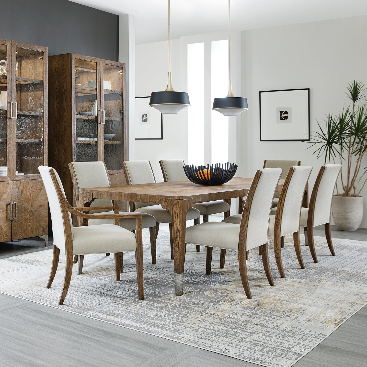 Hooker Furniture Chapman Upholstered Arm Chair Set of 2