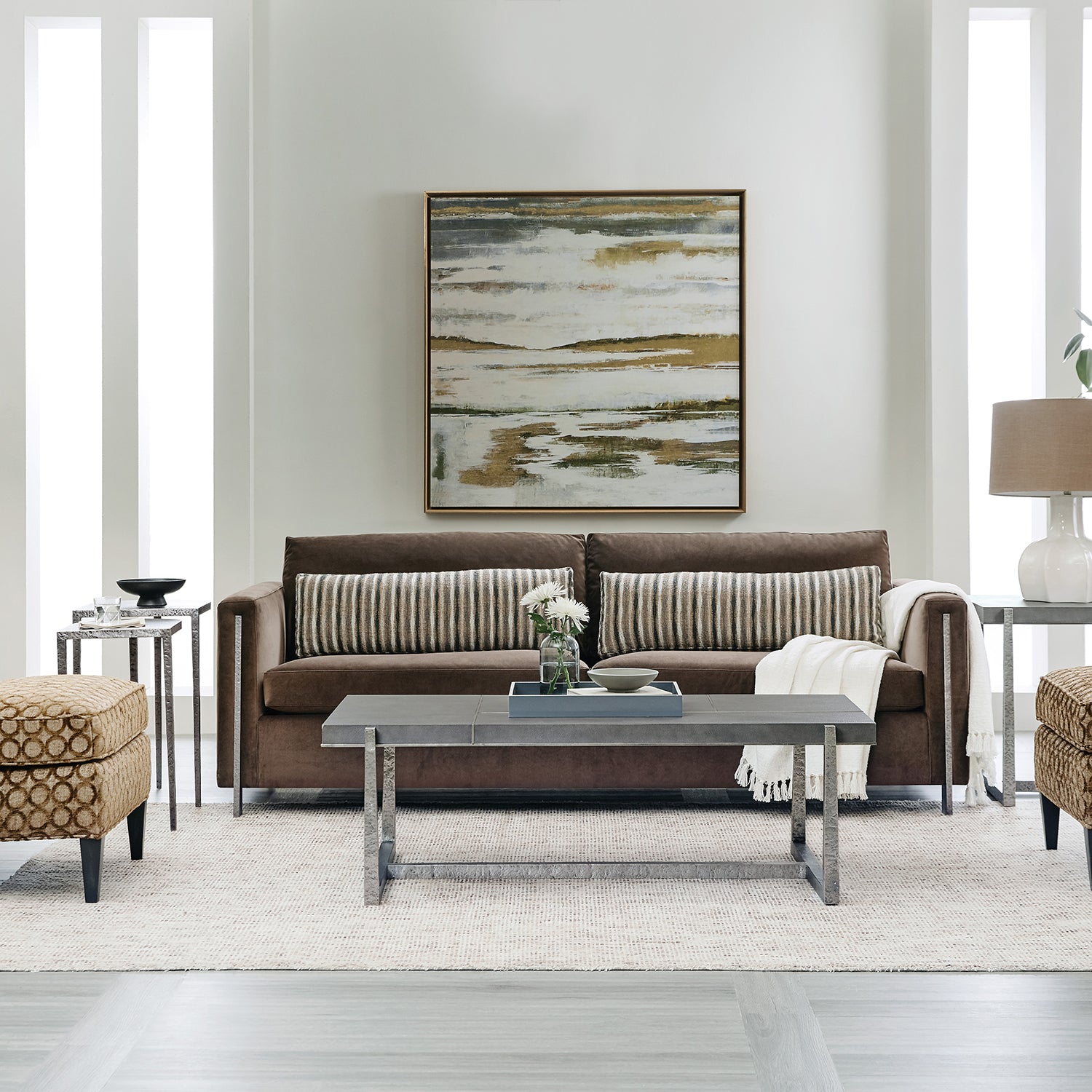 Hooker Furniture Chapman Mixed Media Rectangle Cocktail Table