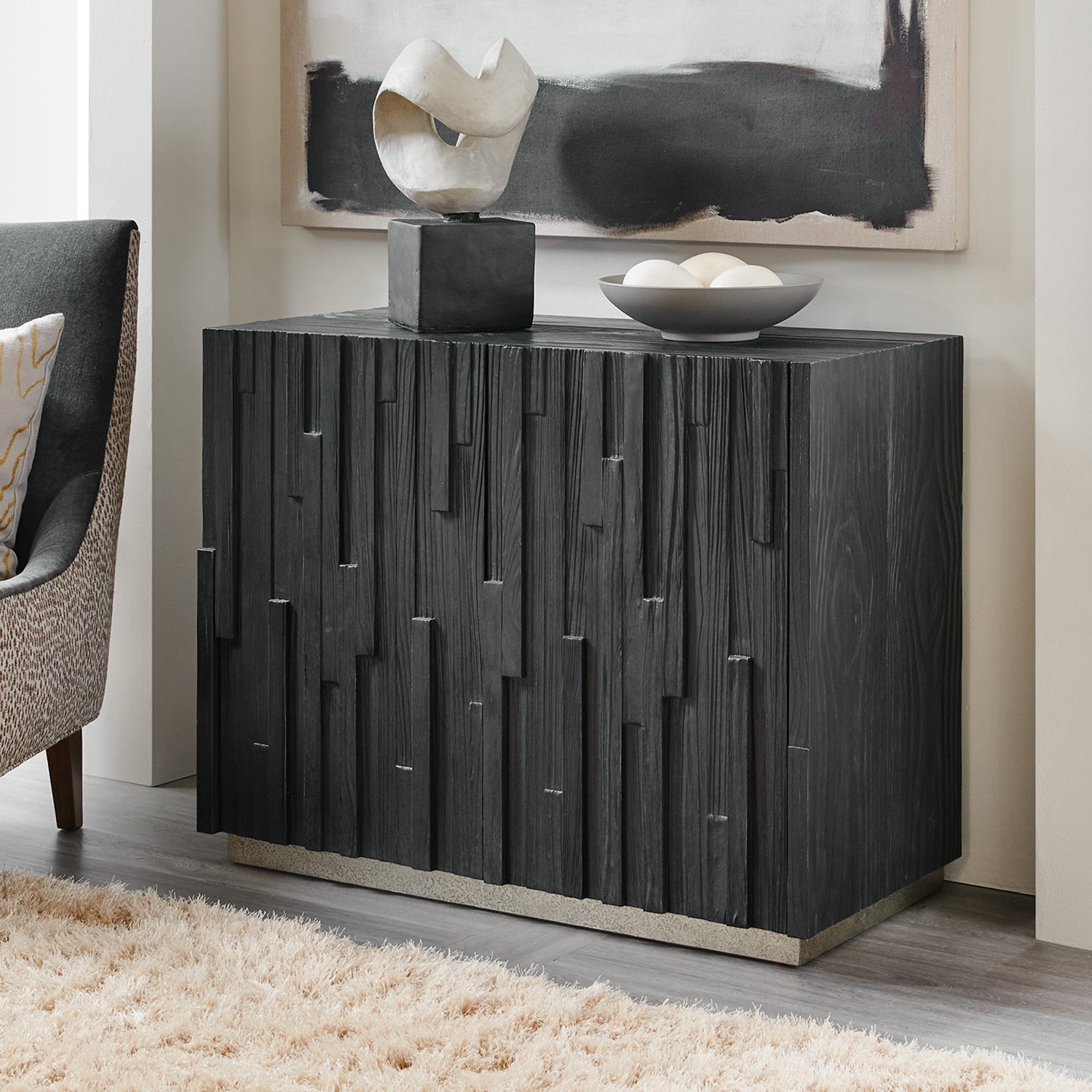 Hooker Furniture Chapman Shou Sugi Ban Accent Chest