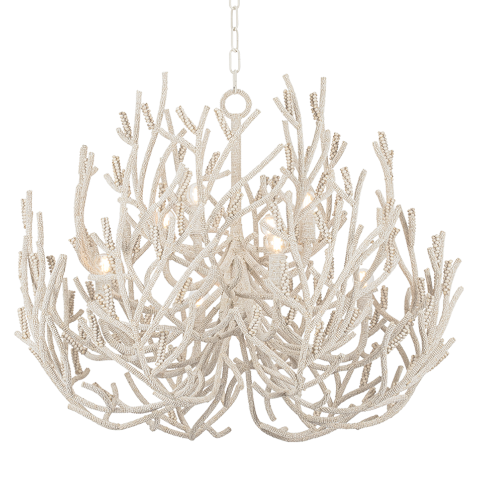 Corbett Lighting Allenhurst Large Chandelier in Cream Gesso, primary product view