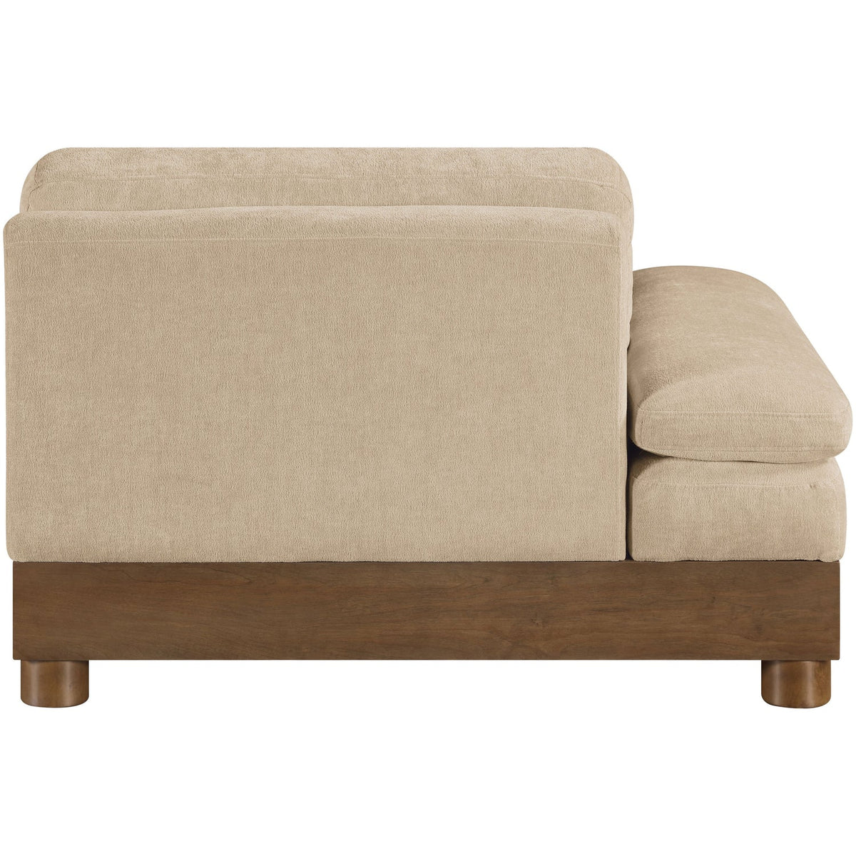 Turin Beige Chenille Fabric Upholstered Modular Left Arm Chair