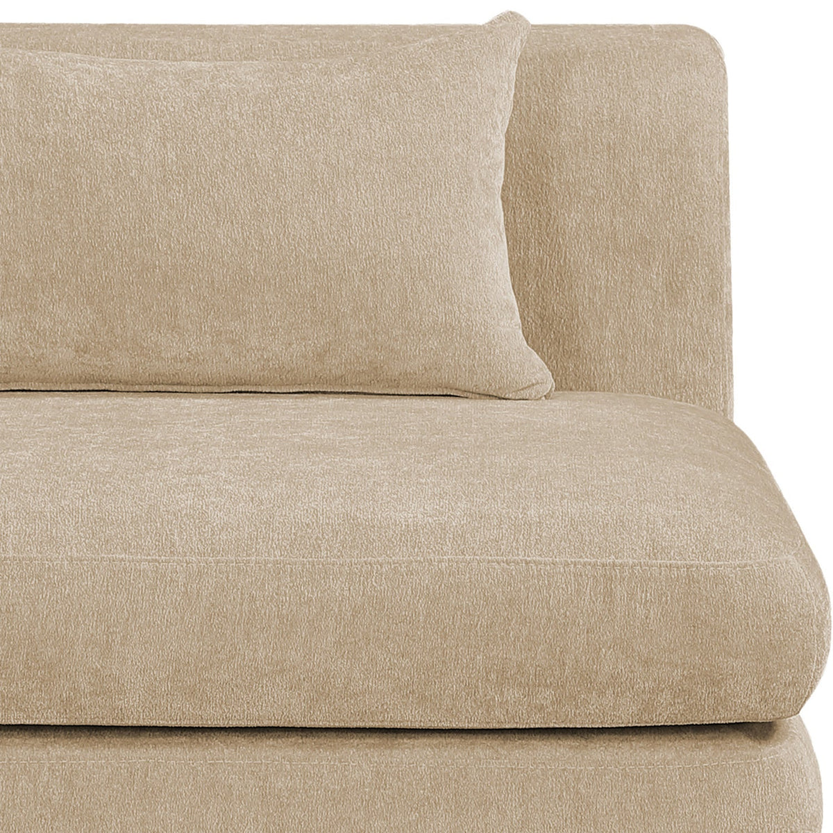 Stellar 152in Beige Chenille Fabric Upholstered 4 Piece Modular Sofa