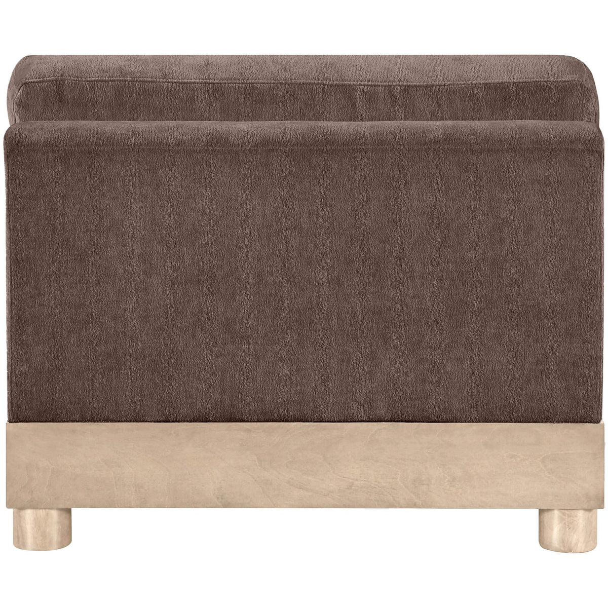 Turin Brown Chenille Fabric Upholstered Modular Armless Chair