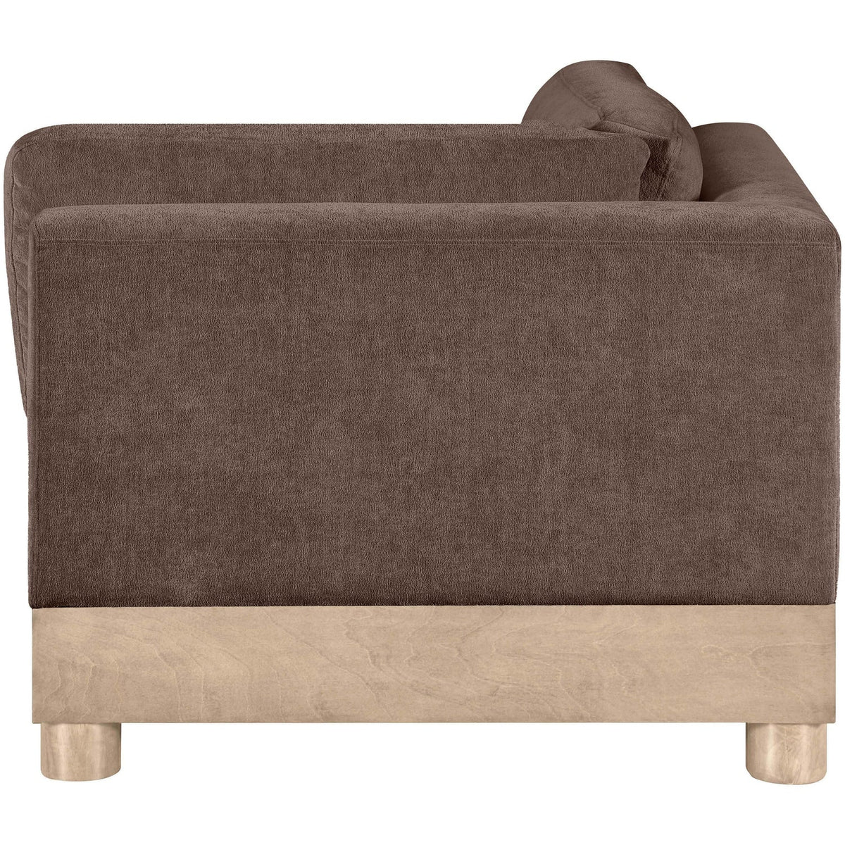 Turin Brown Chenille Fabric Upholstered Modular Corner Chair