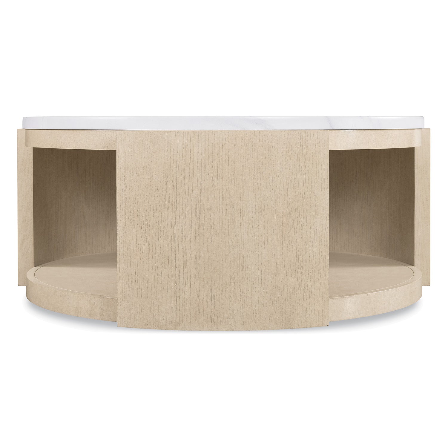 Hooker Furniture Westwood Round Cocktail Table stone cocktail table, detail of the finish