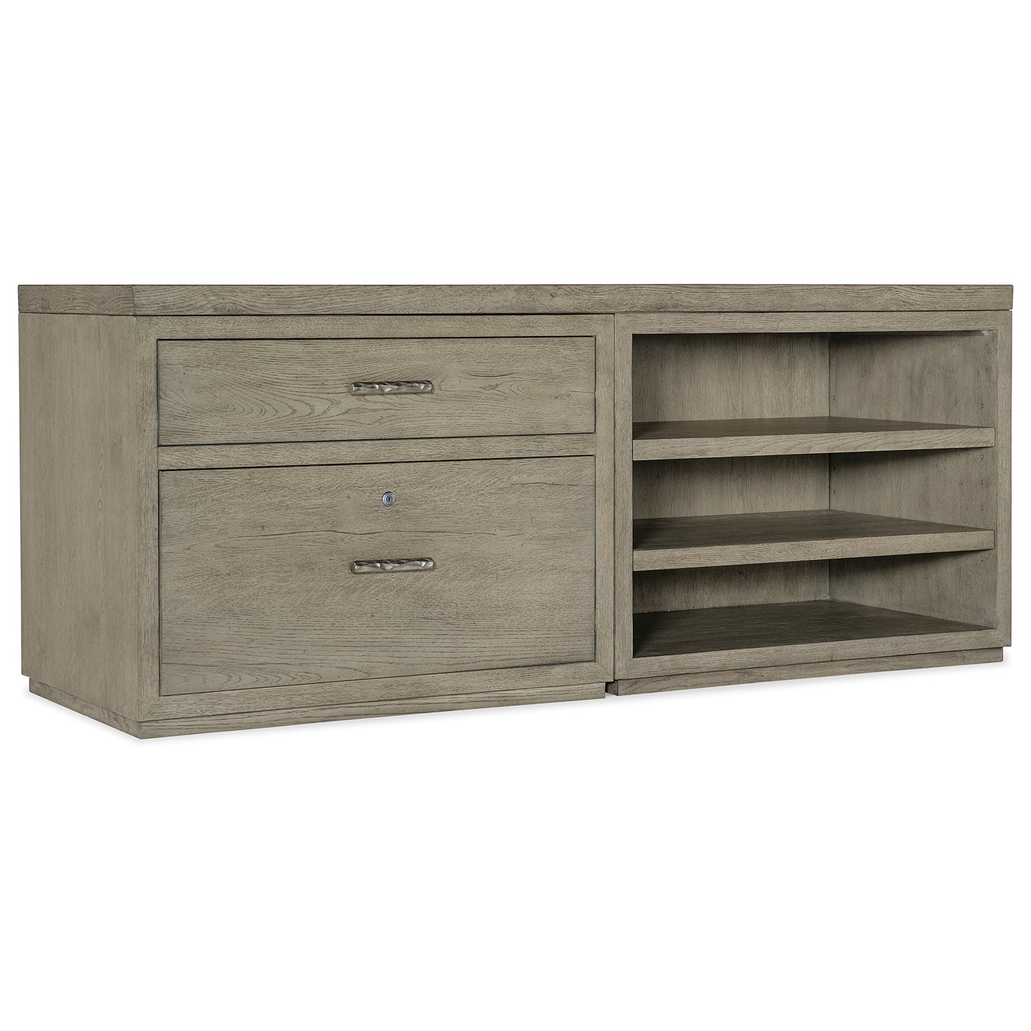 Hooker Furniture Linville Falls Credenza with Lateral File and Open Desk Cabinet