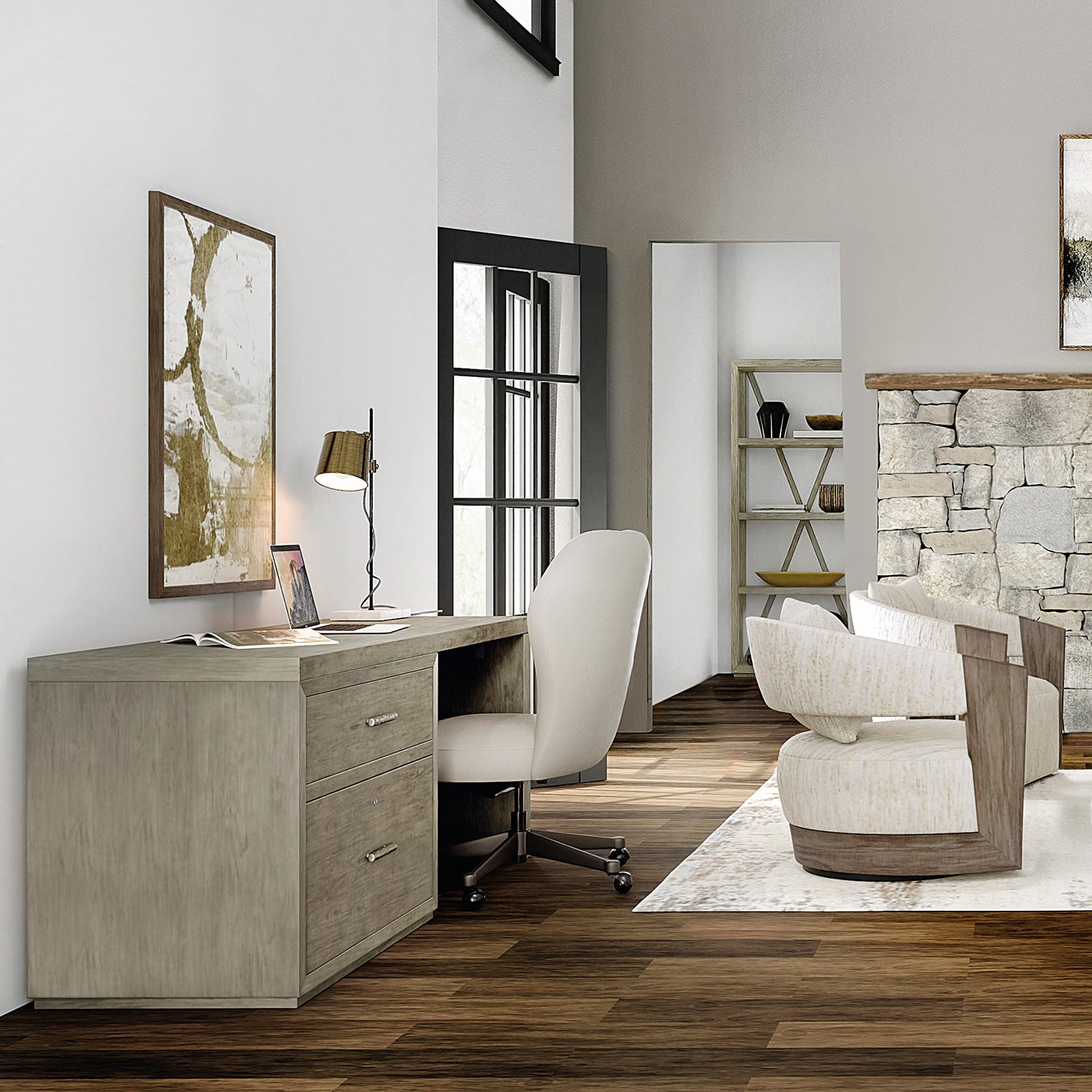 Hooker Furniture Linville Falls Desk with Lateral File