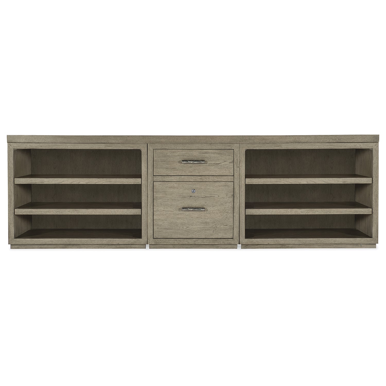 Hooker Furniture Linville Falls Credenza with File and Two Open Desk Cabinets Credenza