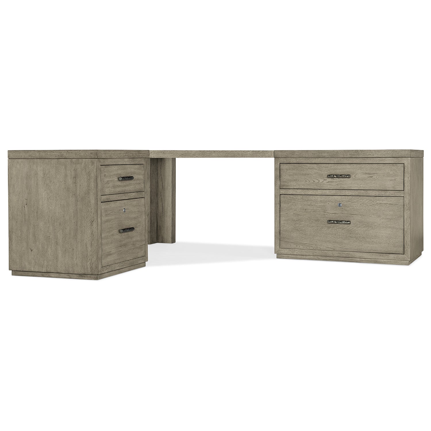 Hooker Furniture Linville Falls Corner Desk with File and Lateral File